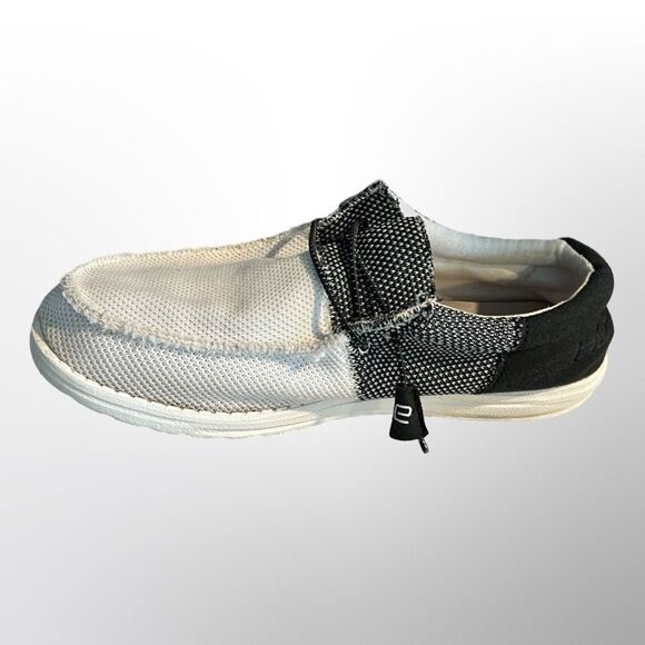 Men’s Hey Dude Wally Sox Funk Black Ice Knit Slip Ons Size 11 - Picture 3 of 7